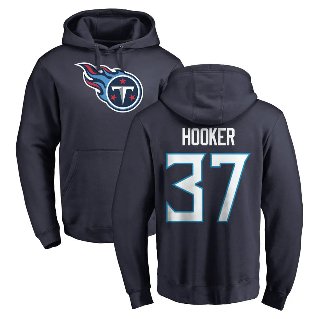 Odoa T.Titans #37 Amani Hooker Player Navy Logo Pullover Hoodies Home Game Stitched Jerseys