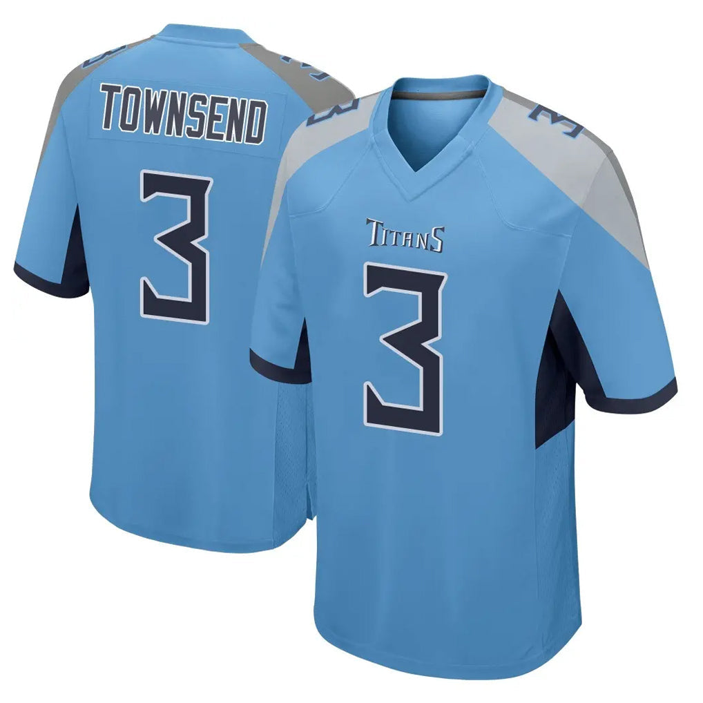 Odoa T.Titans #3 Tommy Townsend Player Light Blue Home Game Stitched Jerseys