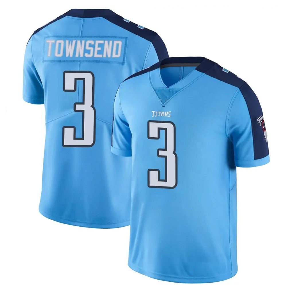 Odoa T.Titans #3 Tommy Townsend Player Light Blue Limited Color Rush Home Game Stitched Jerseys
