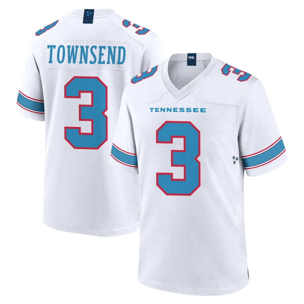 Odoa T.Titans #3 Tommy Townsend Player White 2026 Game Home Stitched Jerseys