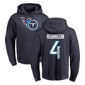 Odoa T.Titans #4 Wan'Dale Robinson Player Navy Logo Pullover Hoodies Home Game Stitched Jerseys