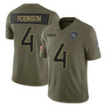 Odoa T.Titans #4 Wan'Dale Robinson Player Olive Limited 2025 Salute to Service Home Game Stitched Jerseys
