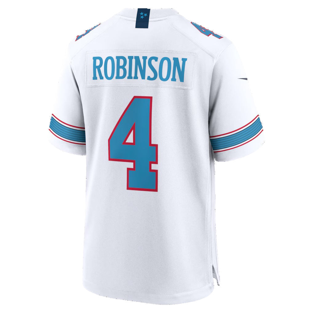 Odoa T.Titans #4 Wan'Dale Robinson White Game Stitched Jerseys