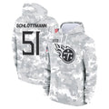 Odoa T.Titans #51 Austin Schlottmann Player Camo Arctic Salute to Service Pullover Hoodies Home Game Stitched Jerseys
