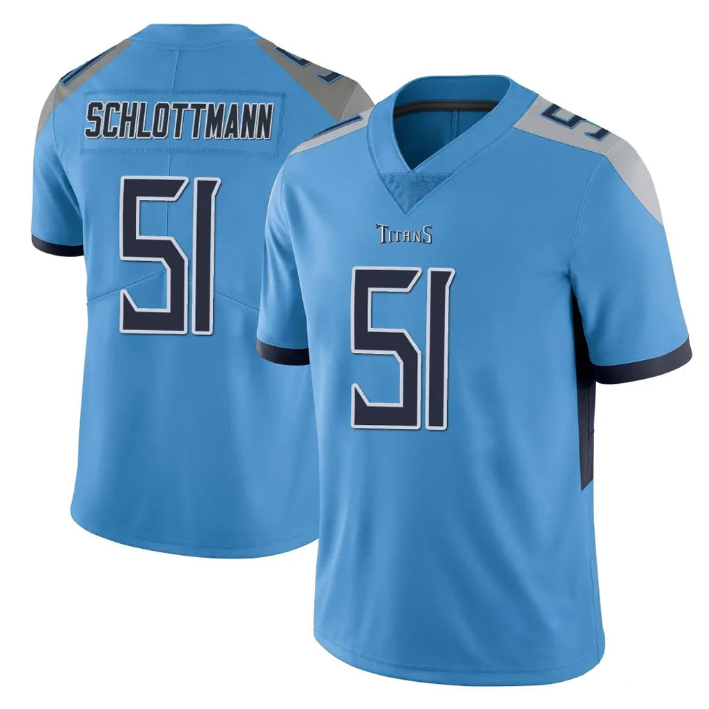 Odoa T.Titans #51 Austin Schlottmann Player Light Blue Limited Vapor Untouchable Home Game Stitched Jerseys