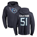 Odoa T.Titans #51 Austin Schlottmann Player Navy Logo Pullover Hoodies Home Game Stitched Jerseys