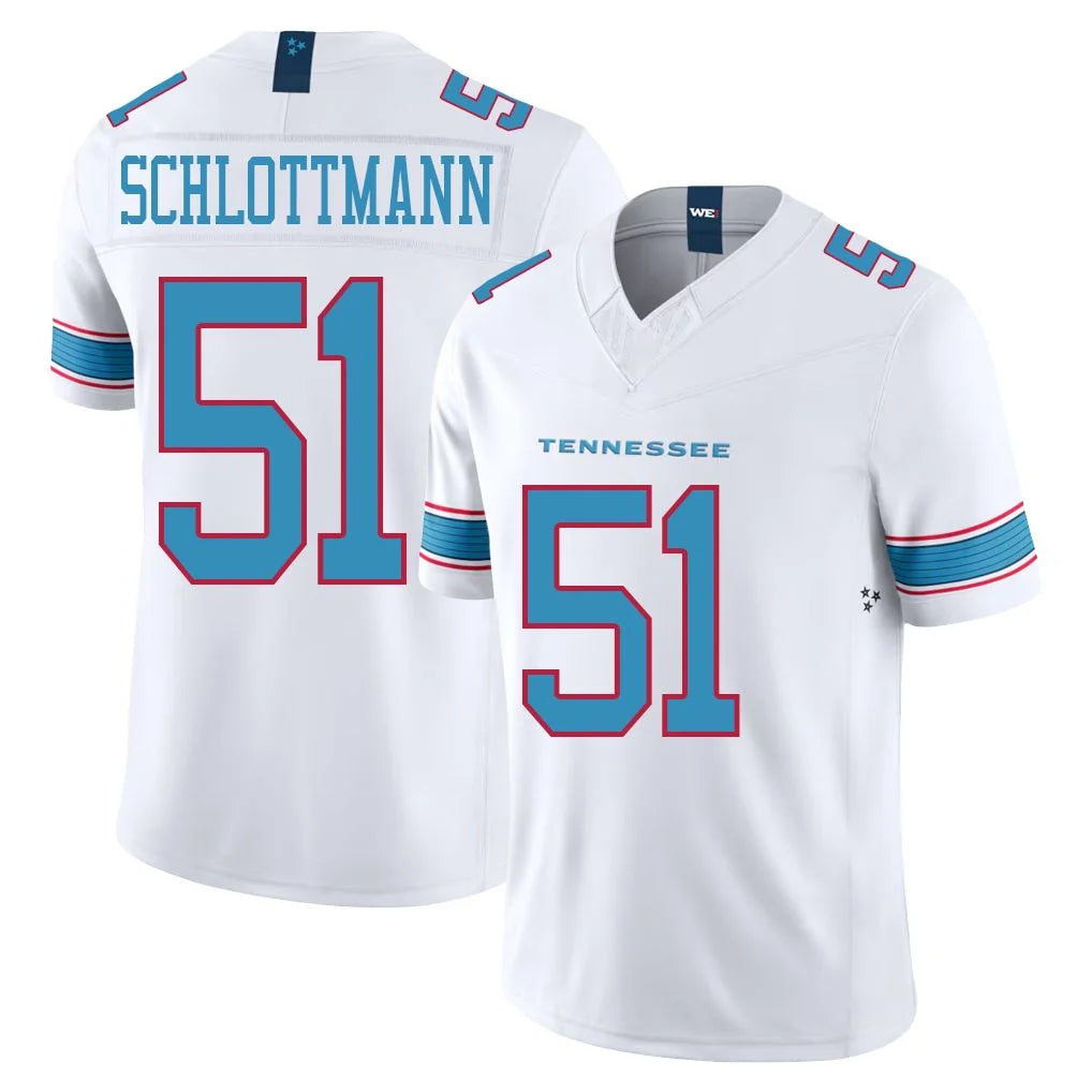 Odoa T.Titans #51 Austin Schlottmann Player White Limited Vapor F.U.S.E. Home Game Stitched Jerseys
