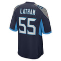 Odoa T.Titans #55 JC Latham Player Navy Home Game Stitched Jerseys