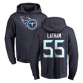 Odoa T.Titans #55 JC Latham Player Navy Logo Pullover Hoodies Home Game Stitched Jerseys