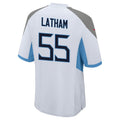 Odoa T.Titans #55 JC Latham Player White Home Game Stitched Jerseys