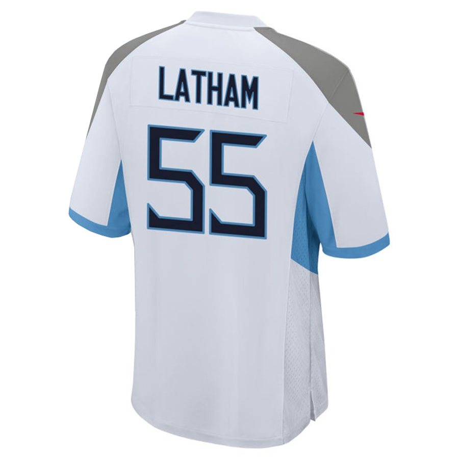 Odoa T.Titans #55 JC Latham Player White Home Game Stitched Jerseys