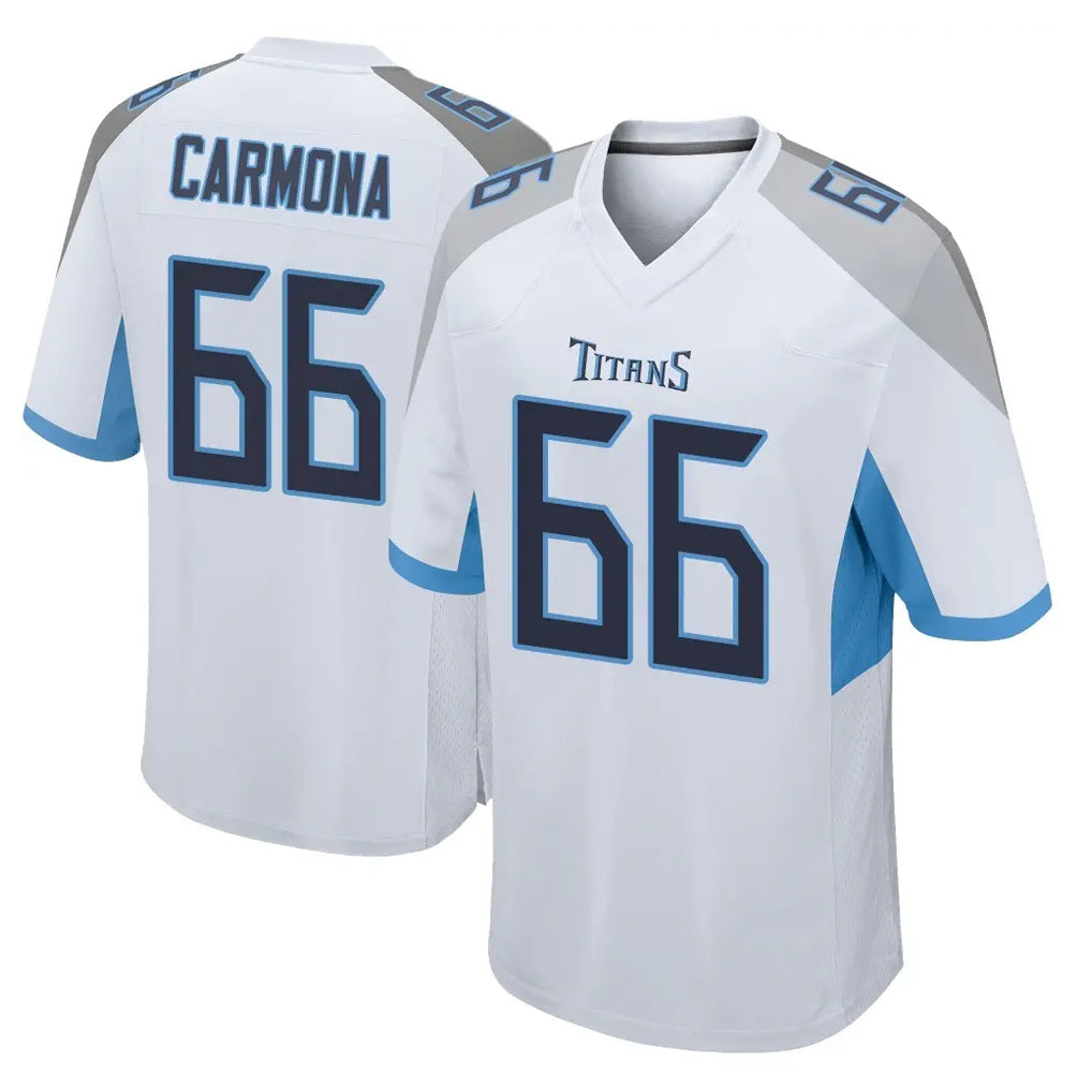 Odoa T.Titans #66 Fernando Carmona Jr. Player White Home Game Stitched Jerseys