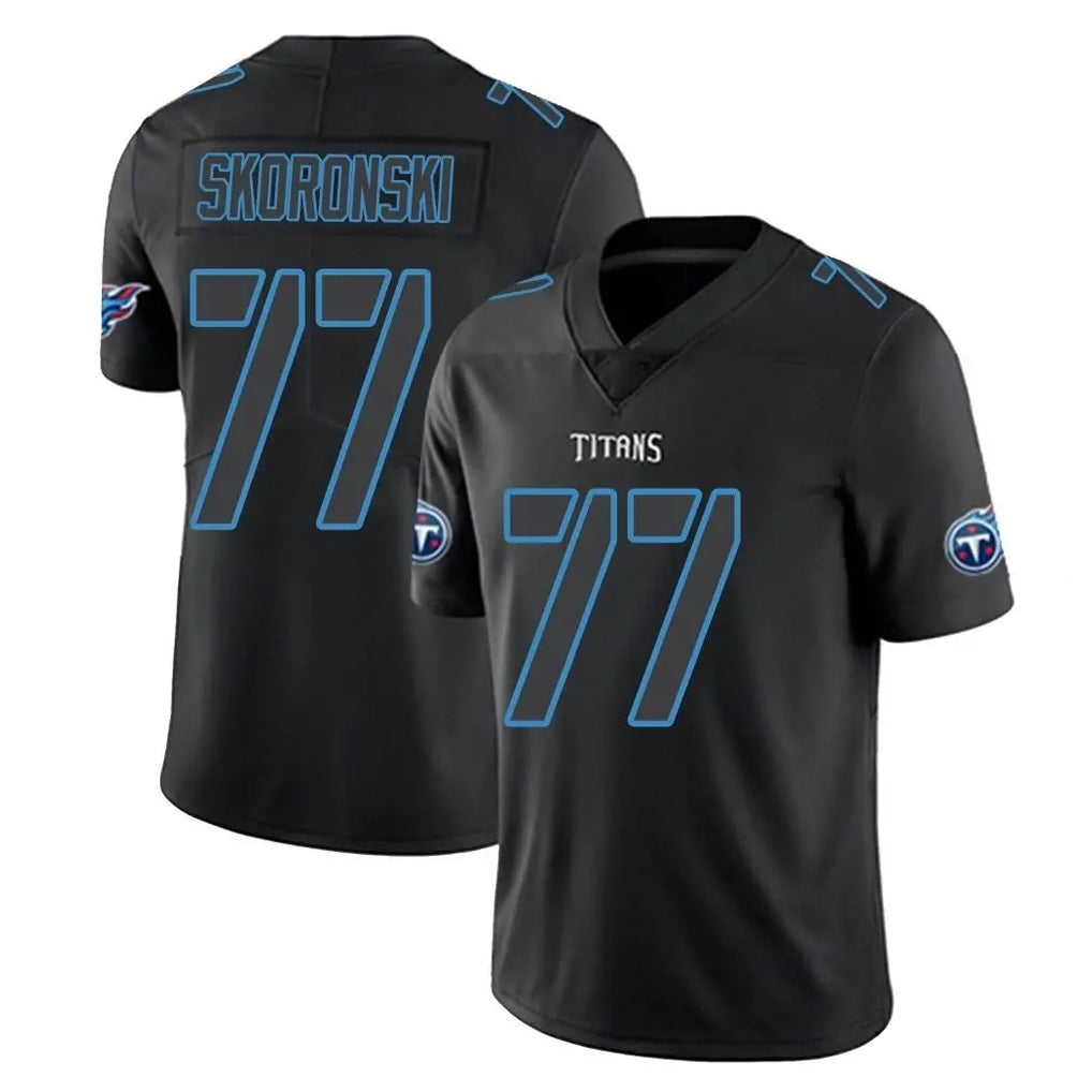 Odoa T.Titans #77 Peter Skoronski Player Black Impact Limited Home Game Stitched Jerseys