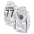 Odoa T.Titans #77 Peter Skoronski Player Camo Arctic Salute to Service Pullover Hoodies Home Game Stitched Jerseys