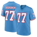 Odoa T.Titans #77 Peter Skoronski Player Light Blue Oilers Throwback Home Game Stitched Jerseys