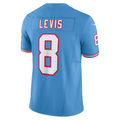 Odoa T.Titans #8 Will Levis Nike Light Blue Alternate Oilers Throwback Vapor F.U.S.E. Limited Stitched Puhic Jersey