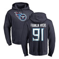 Odoa T.Titans #91 John Franklin-Myers Player Navy Logo Pullover Hoodies Home Game Stitched Jerseys