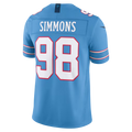 Odoa T.Titans #98 Jeffery Simmons Light Blue Team Vapor F.U.S.E. Stitched Limited Jerseys