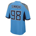 Odoa T.Titans #98 Jeffery Simmons Player Light Blue Home Game Stitched Jerseys