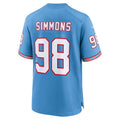 Odoa T.Titans #98 Jeffery Simmons Player Light Blue Throwback Alternate Game Stitched Jerseys