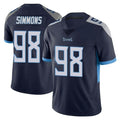 Odoa T.Titans #98 Jeffery Simmons Player Navy Limited Vapor Untouchable Home Game Stitched Jerseys