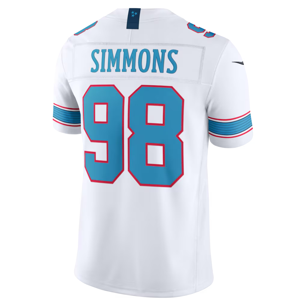 Odoa T.Titans #98 Jeffery Simmons White Vapor F.U.S.E. Stitched Limited Jerseys