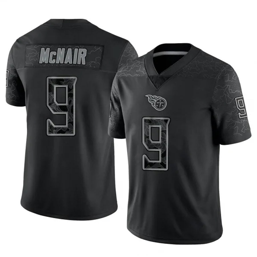 Odoa T.Titans #9 Steve McNair Player Black RFLCTV Limited Stitched Jerseys