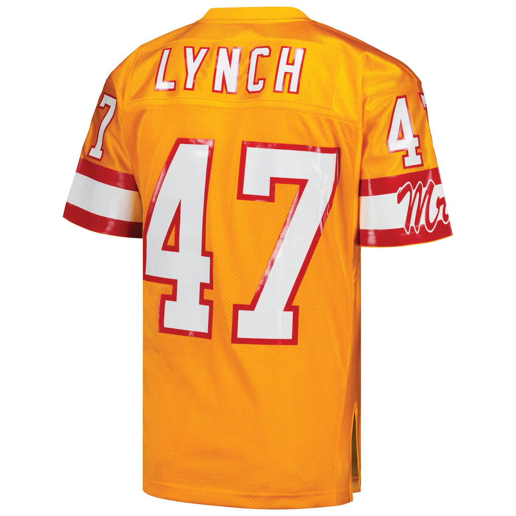 Odoa TB.Buccaneers 1993 #47 John Lynch Mitchell & Ness Orange Authentic Throwback Retired Player Stitched Puhic Jersey