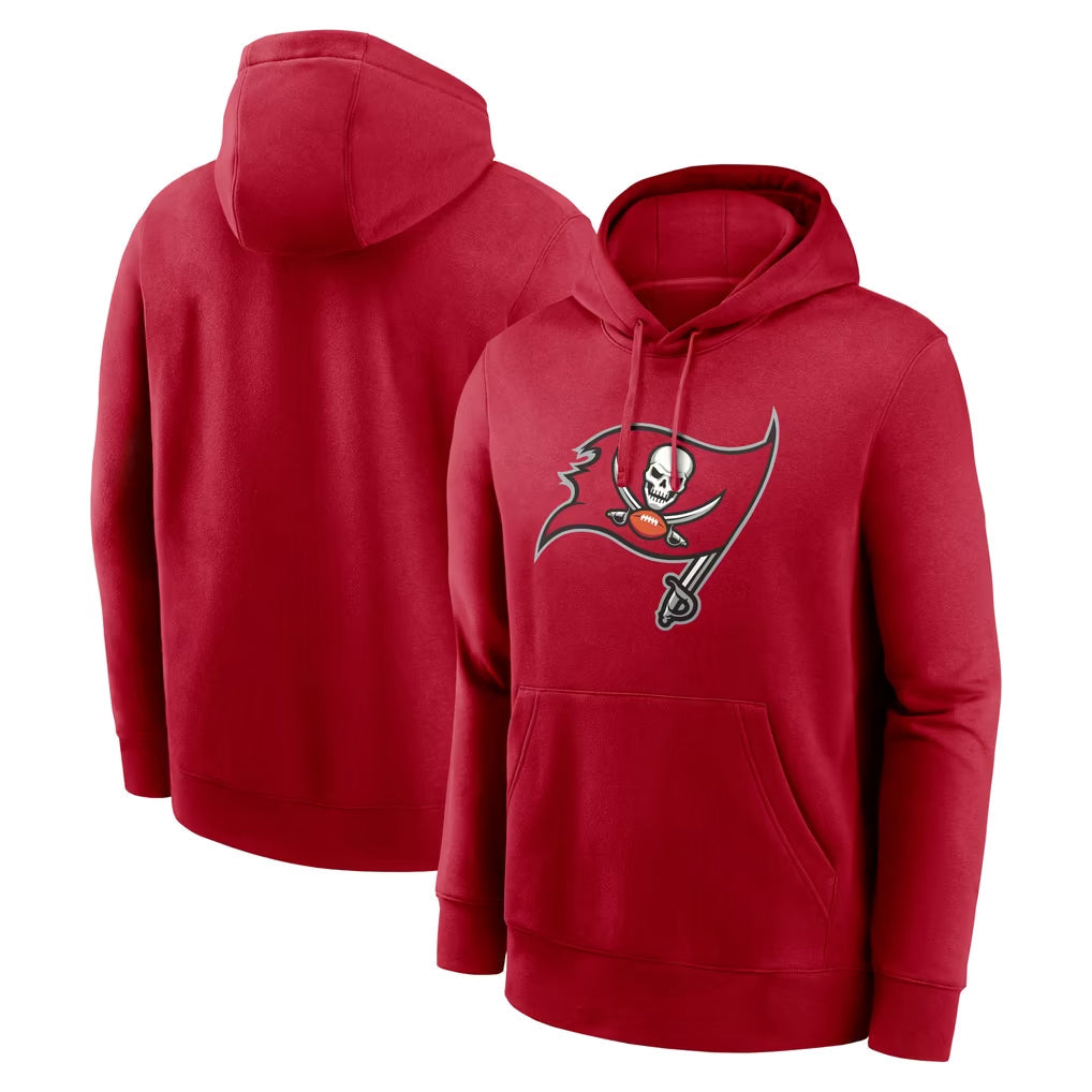 Odoa TB.Buccaneers  Blank Player Red LOGO Pullover Hoodie Home Game Stitched Jerseys