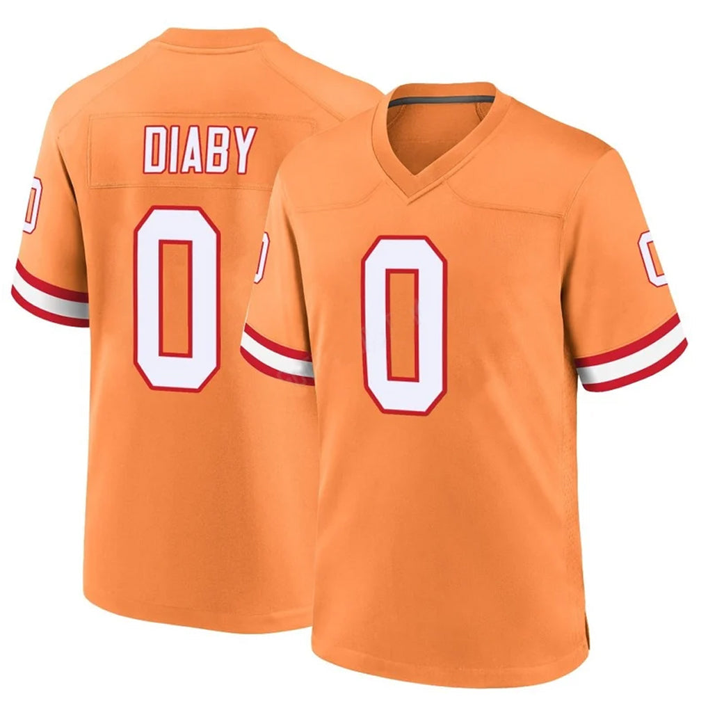 Odoa TB.Buccaneers #0 Yaya Diaby Player Orange Throwback Home Game Stitched Jerseys