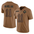 Odoa TB.Buccaneers #11 Jalen McMillan Player Brown Limited Salute To Service Home Game Stitched Jerseys