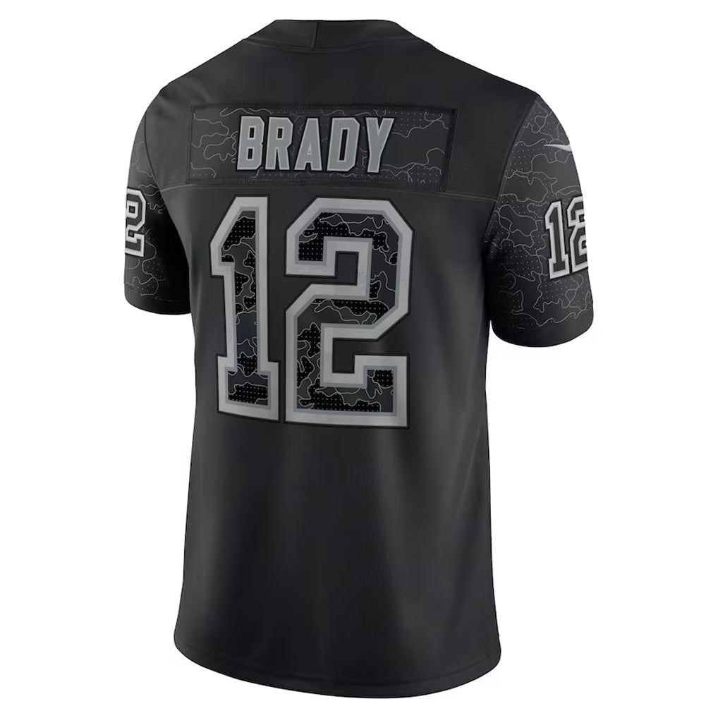 Odoa TB.Buccaneers #12 Tom Brady Player Black RFLCTV Limited Stitched Jerseys