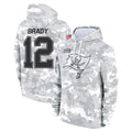 Odoa TB.Buccaneers #12 Tom Brady Player Salute to Service Hoodies Stitched Jerseys