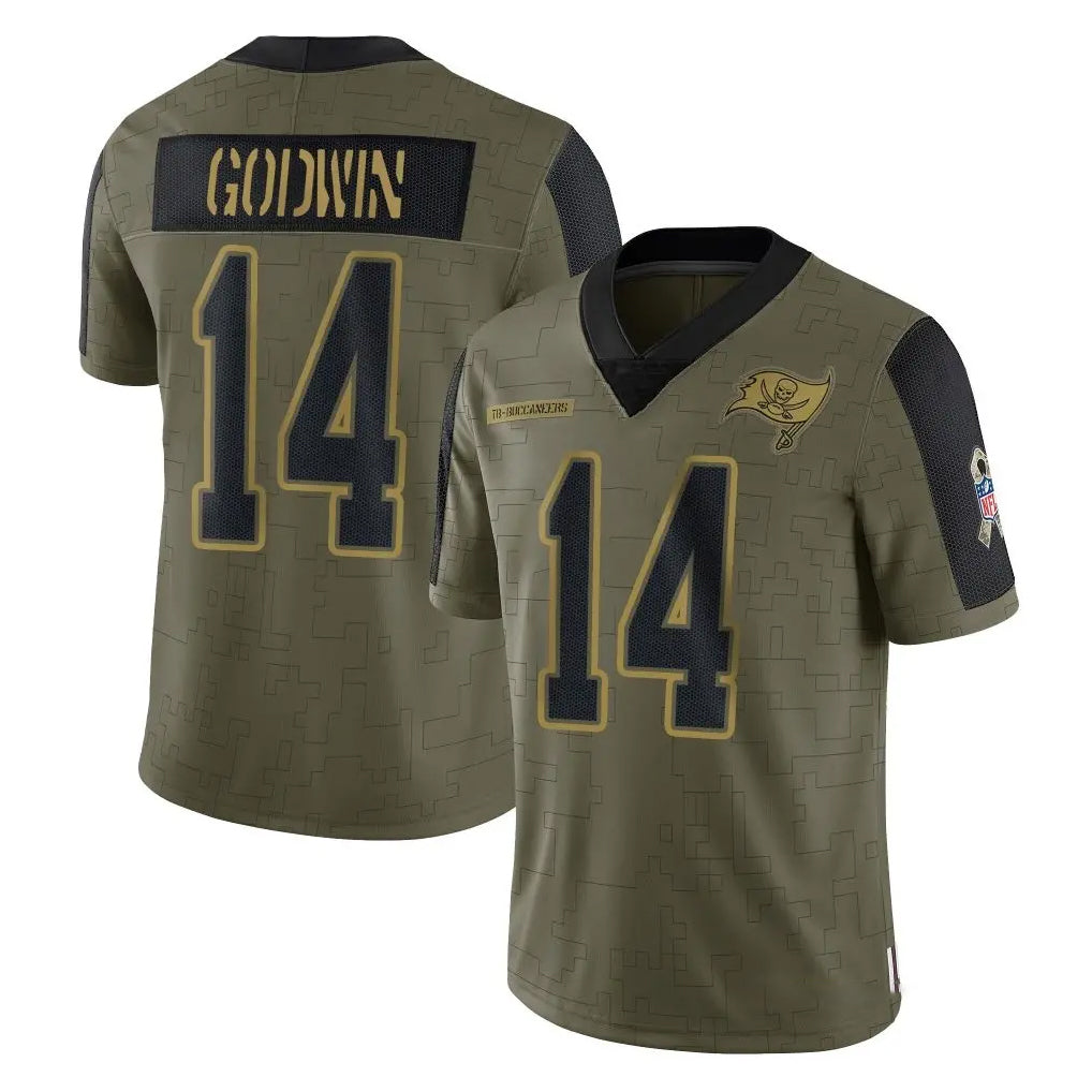 Odoa TB.Buccaneers #14 Chris Godwin Jr. Player Olive Salute To Service Limited Game Stitched Jerseys
