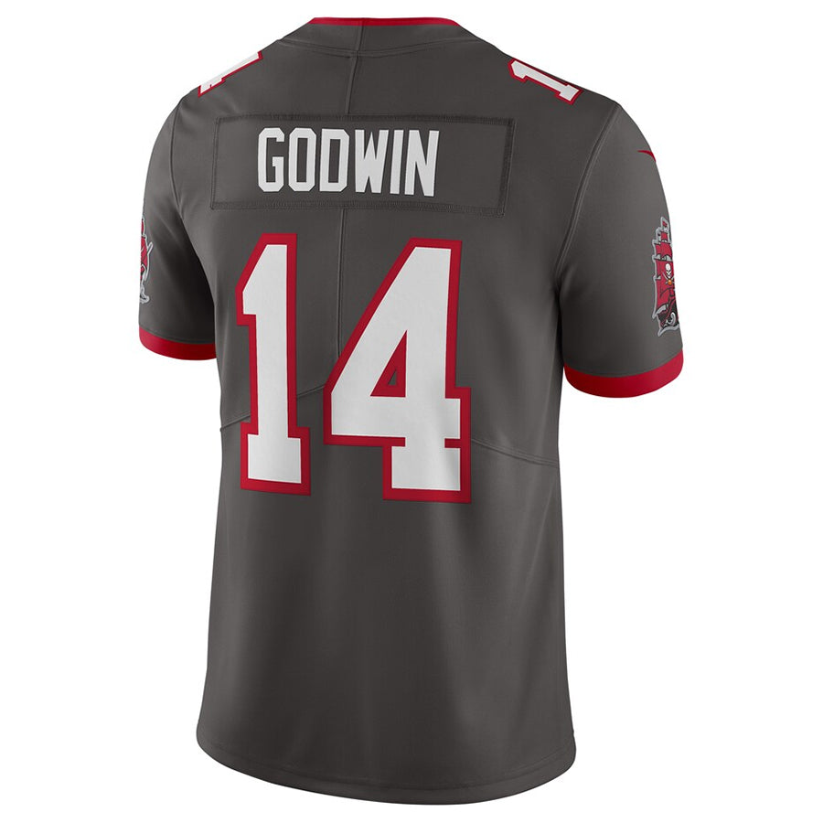 Odoa TB.Buccaneers #14 Chris Godwin Jr. Player Pewter Vapor Limited Stitched Jerseys