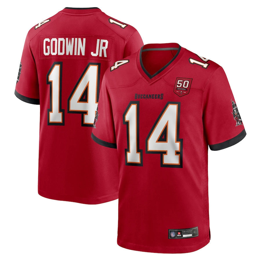 Odoa TB.Buccaneers #14 Chris Godwin Jr. Player Red 50th Anniversary Game Stitched Jerseys