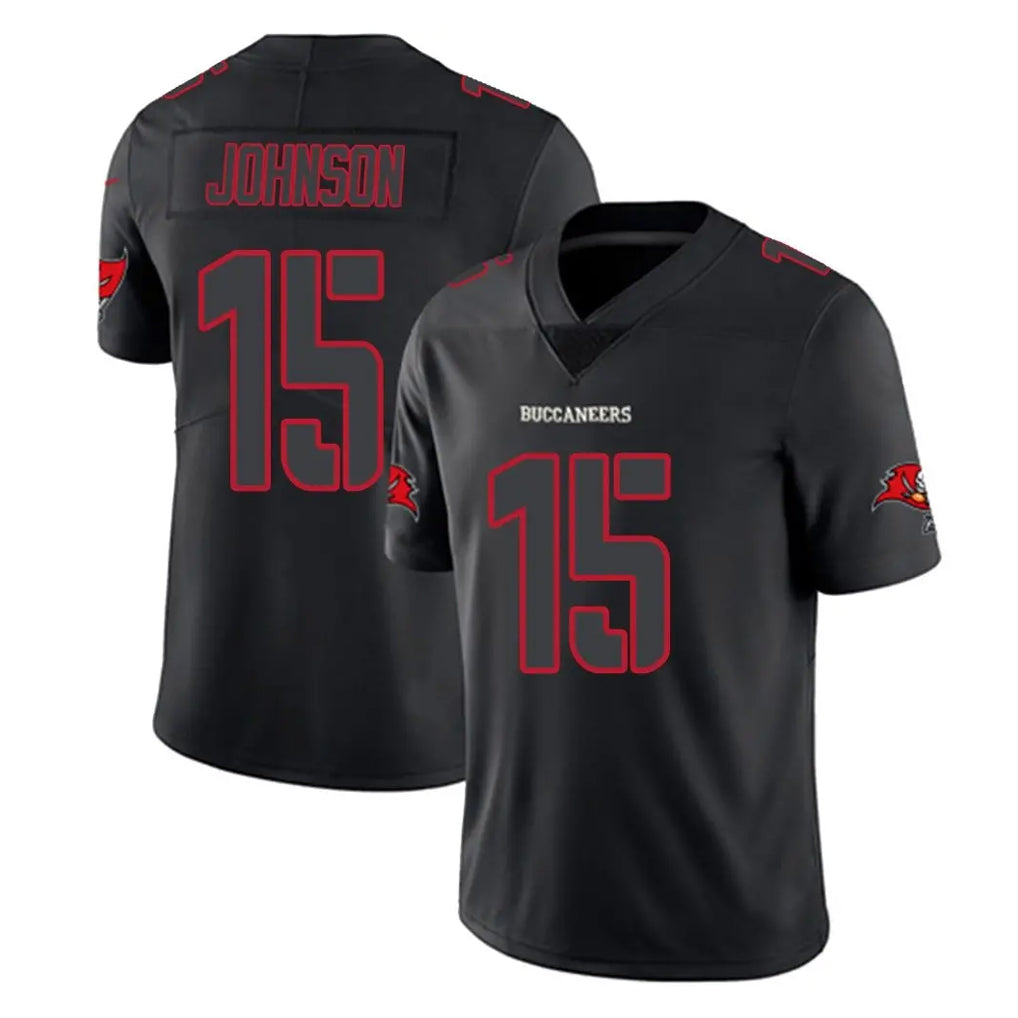 Odoa TB.Buccaneers #15 Tez Johnson Player Black Impact Limited Home Game Stitched Jerseys