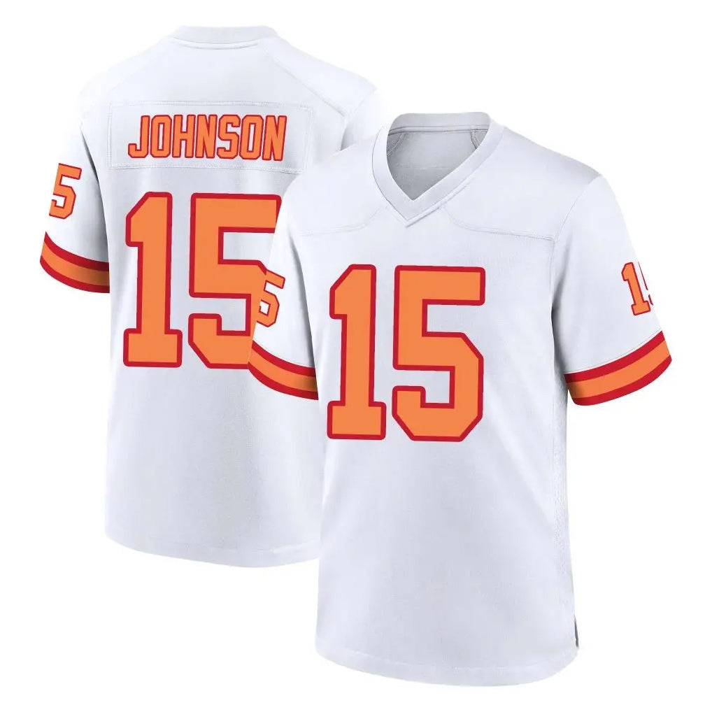 Odoa TB.Buccaneers #15 Tez Johnson Player White '76 Home Game Stitched Jerseys