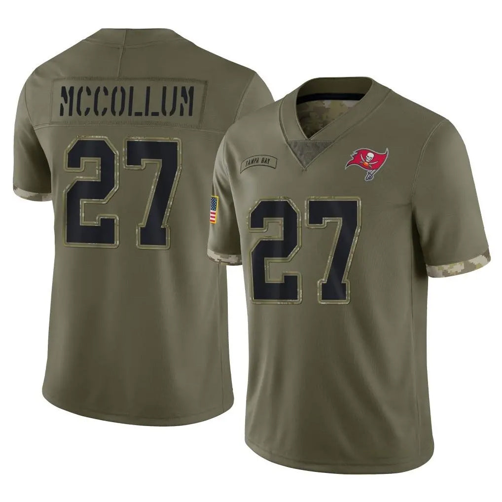 Odoa TB.Buccaneers #27 Zyon McCollum Player Olive Limited Salute To Service Home Game Stitched Jerseys