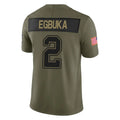 Odoa TB.Buccaneers #2 Emeka Egbuka Player Salute to Service Limited Olive Stitched Jerseys