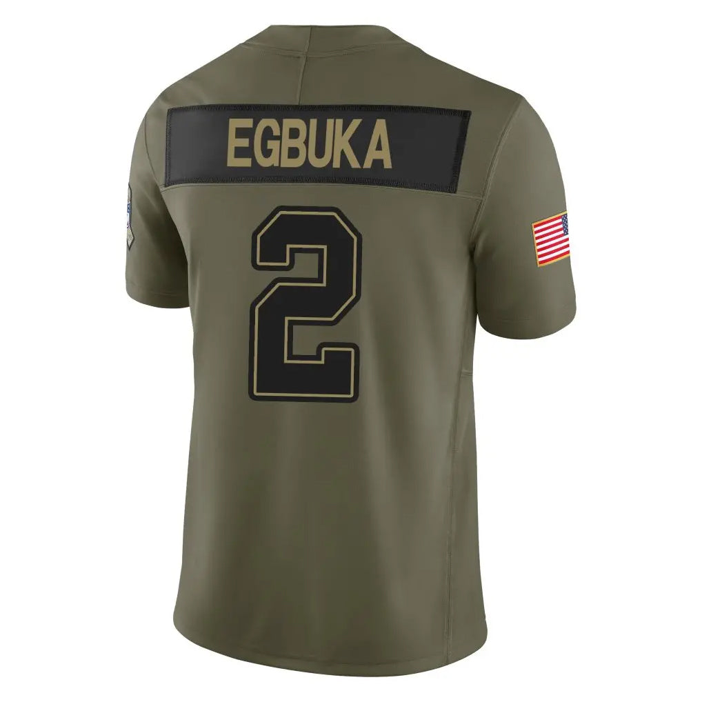 Odoa TB.Buccaneers #2 Emeka Egbuka Player Salute to Service Limited Olive Stitched Jerseys