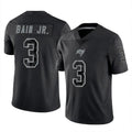 Odoa TB.Buccaneers #3 Rueben Bain Jr. Player Black Reflective Limited Home Game Stitched Jerseys