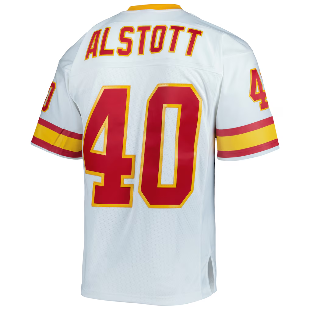 Odoa TB.Buccaneers #40 Mike Alstott Mitchell & Ness White Legacy Replica Stitched Puhic Jersey