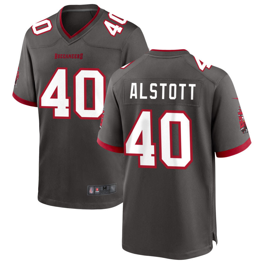Odoa TB.Buccaneers #40 Mike Alstott Player Pewter Game Stitched Jerseys
