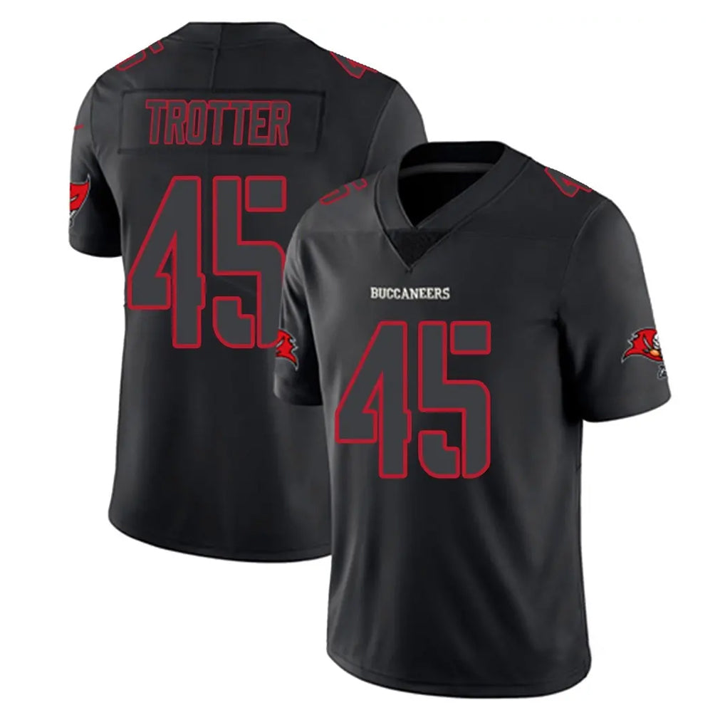 Odoa TB.Buccaneers #45 Josiah Trotter Player Black Impact Limited Home Game Stitched Jerseys