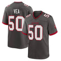 Odoa TB.Buccaneers #50 Vita Vea Player Pewter Alternate Home Game Stitched Jerseys