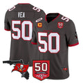 Odoa TB.Buccaneers #50 Vita Vea Player Pewter Limited 2026 Season Vapor F.U.S.E. Home Game Stitched Jerseys