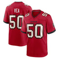 Odoa TB.Buccaneers #50 Vita Vea Player Red Home Game Stitched Jerseys