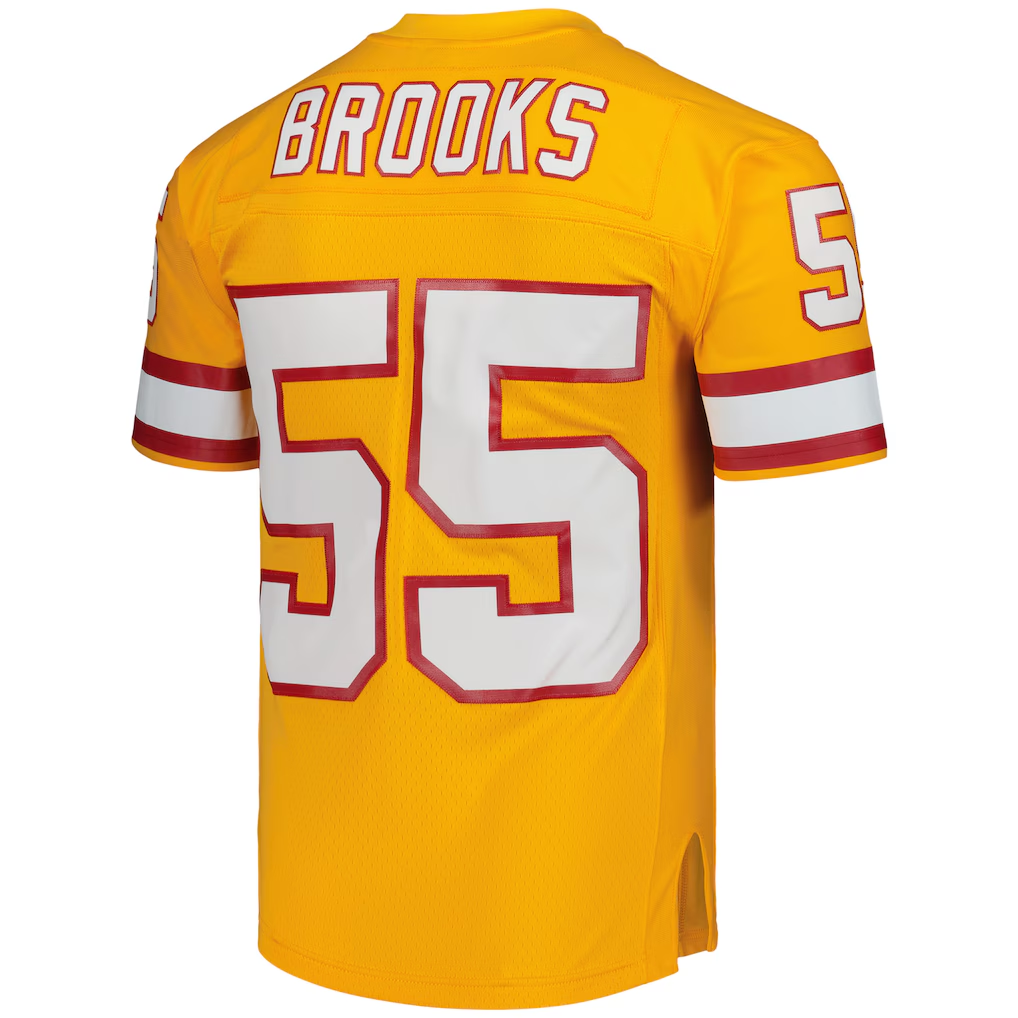 Odoa TB.Buccaneers #55 Derrick Brooks Mitchell & Ness Orange Legacy Replica Stitched Puhic Jersey