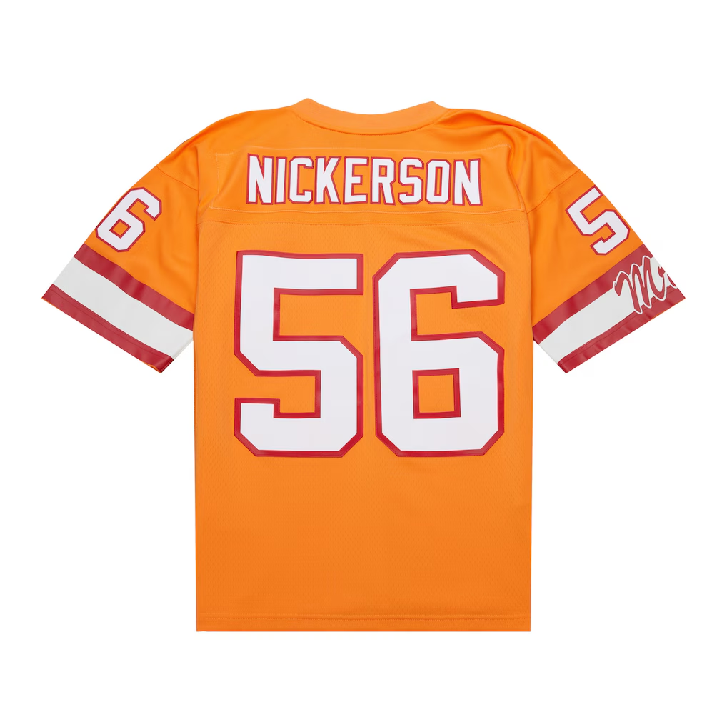 Odoa TB.Buccaneers #56 Hardy Nickerson Mitchell & Ness Orange 1993 Legacy Replica Stitched Puhic Jersey